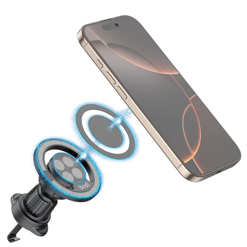 BUDI CM588B Car Air Vent Magnetic Phone Mount 360 Degree Rotation Cellphone Bracket
