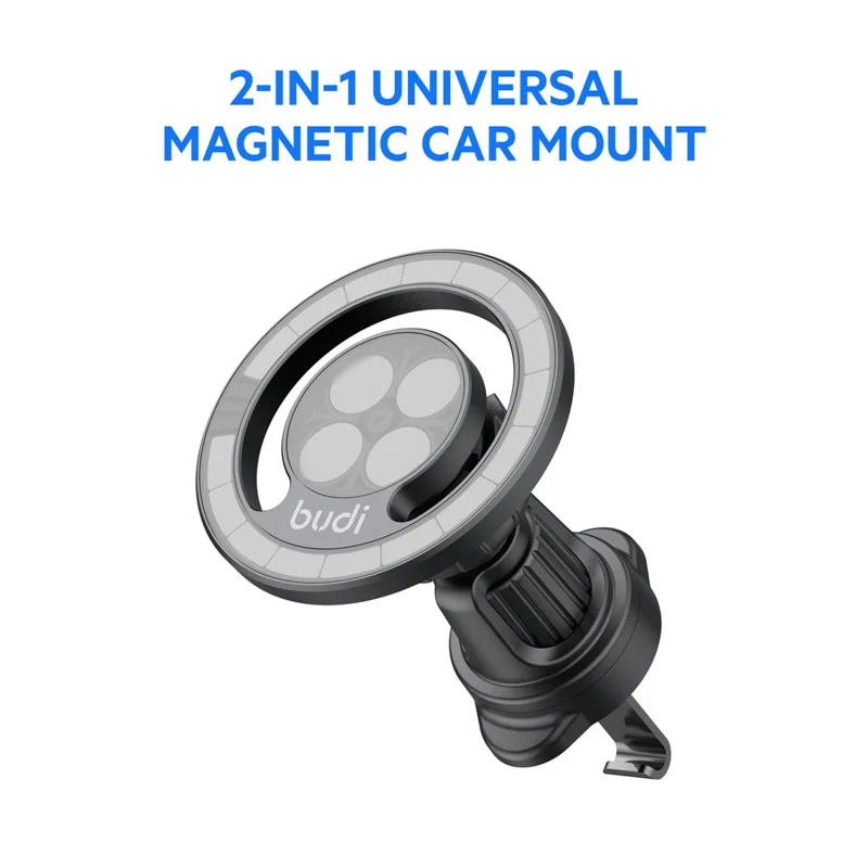 BUDI CM588B Car Air Vent Magnetic Phone Mount 360 Degree Rotation Cellphone Bracket