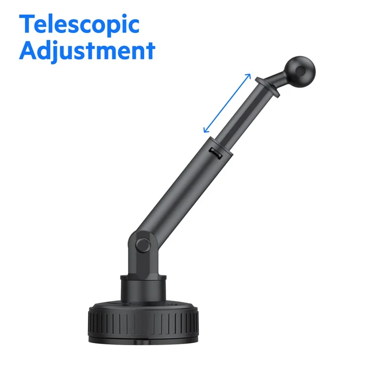 BUDI CM590B Suction Cup Base Car Mount Phone Holder One Hand Operation Adjustable Cellphone Bracket