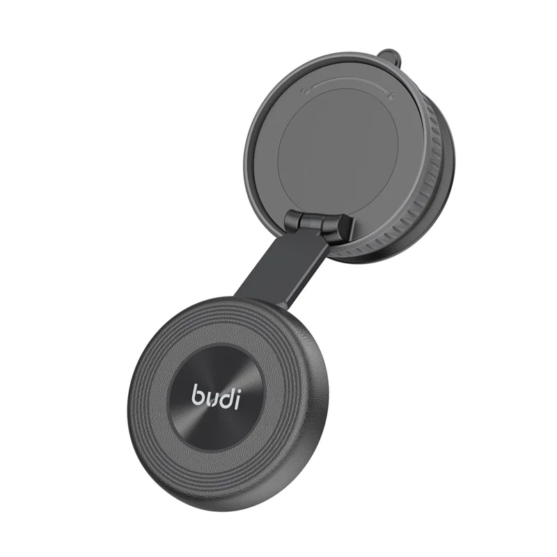 BUDI CM592B Suction Cup Base Cellphone Bracket 2-Stage Foldable Car Magnetic Mount Phone Stand