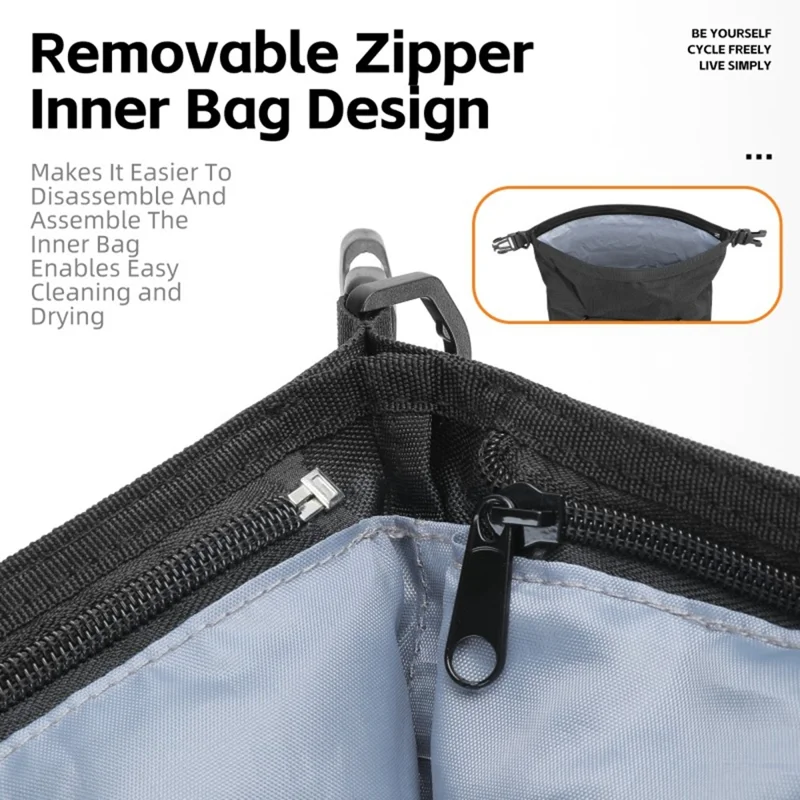 WEST BIKING 20L Grand Sac Latéral de Moto Capacité Sac de Voyage Complet Ouvert Anti-Dérapant Poche en Maille pour Moto