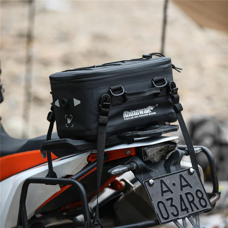 RHINOWALK MFT2306BK 16L Waterproof Side Case Expansion Bag Motorcycle Tail Bag Thermal Insulation with UFO Quick-Release Buckle