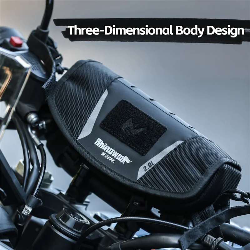RHINOWALK MJX2010 Motorcycle Handlebar Bag Front Storage Pouch Phone Holder Crossbody Bag for Outdoor