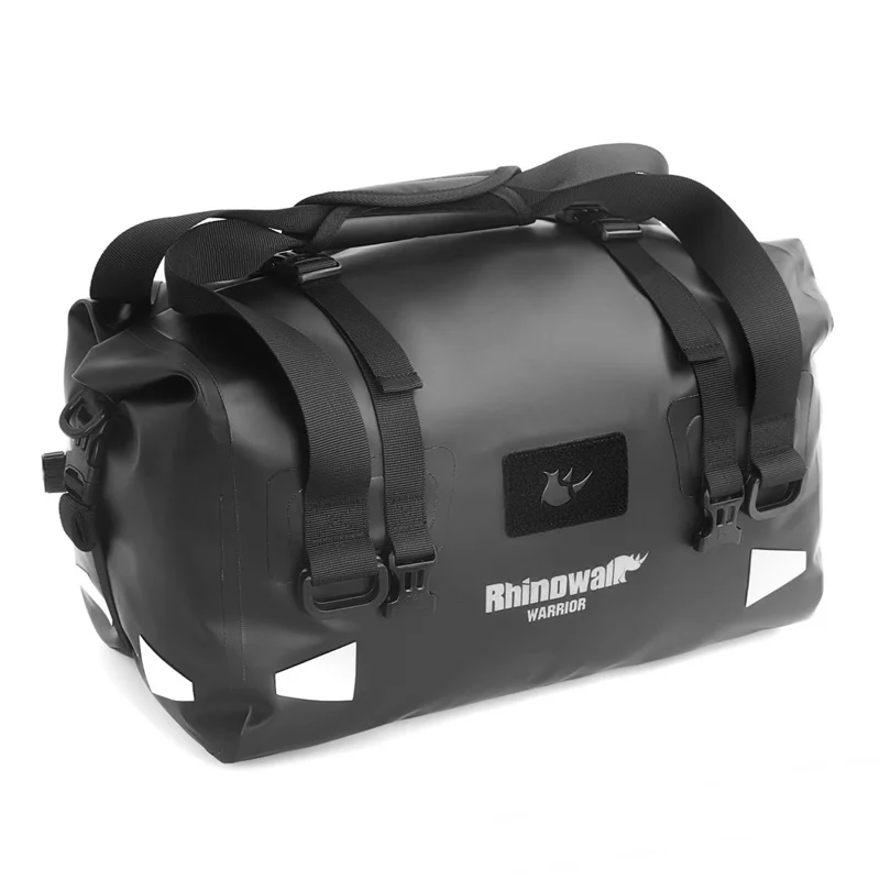 RHINOWALK MYS2401 20L Waterproof Motorcycle Tail Bag Reflective Roll Top Motorbike Luggage Bag