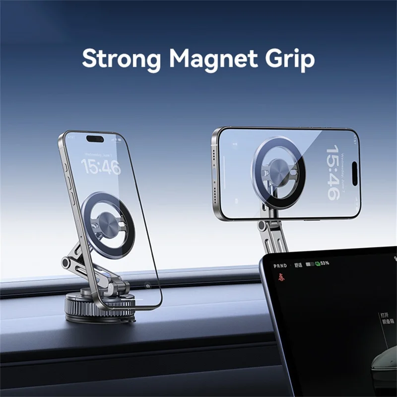 USAMS ZJ087 3-Axis Foldable Cellphone Bracket Vacuum Suction Mount Car Magnetic Phone Holder