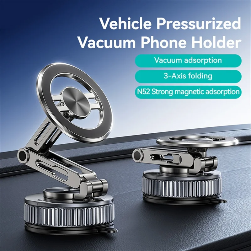 USAMS ZJ087 3-Axis Foldable Cellphone Bracket Vacuum Suction Mount Car Magnetic Phone Holder