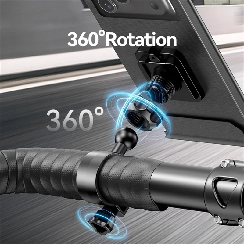 USAMS ZJ083 Waterproof Cycling Phone Holder Bike Handlebar Mount Touch Screen Compatible Phone Pouch