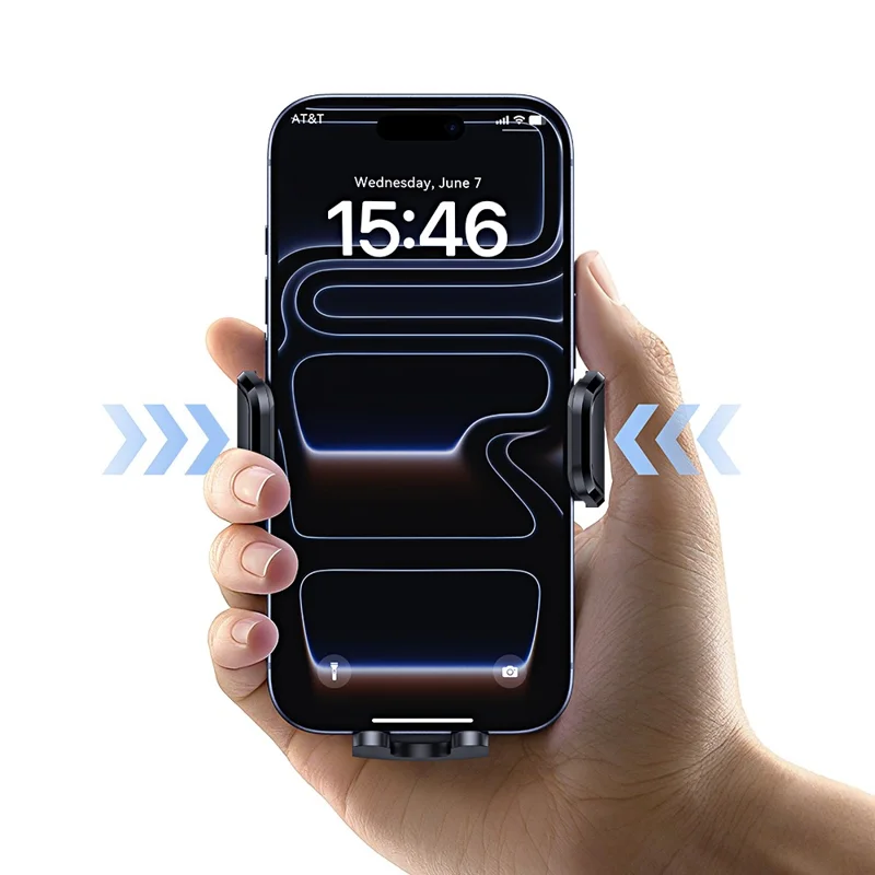 USAMS ZJ085 Air Vent Car Phone Holder One Touch Lock Release Rotating Phone Mount with Alloy Hook