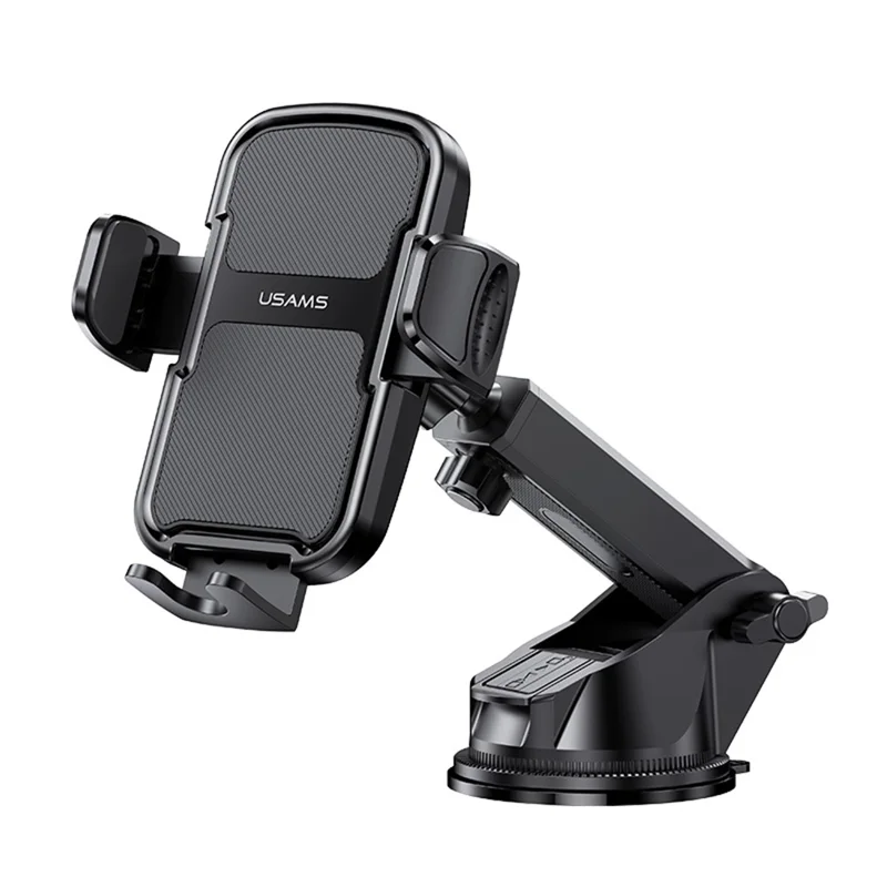 USAMS ZJ086 Car Dashboard Phone Mount One-Touch Release Rotating Phone Holder Support Horizontal / Vertical Views