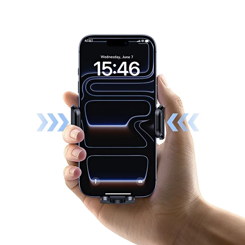 USAMS ZJ086 Car Dashboard Phone Mount One-Touch Release Rotating Phone Holder Support Horizontal / Vertical Views