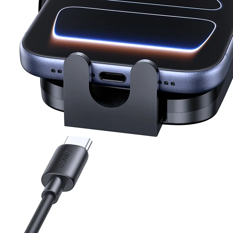 USAMS ZJ086 Car Dashboard Phone Mount One-Touch Release Rotating Phone Holder Support Horizontal / Vertical Views