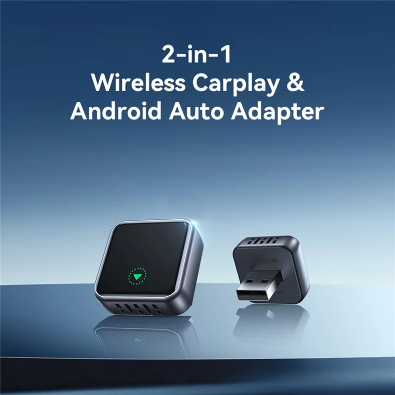 Adaptateur JOYROOM JR-CP3 2 en 1 sans fil CarPlay Android Auto, Dongle USB-A à connexion automatique rapide - Noir