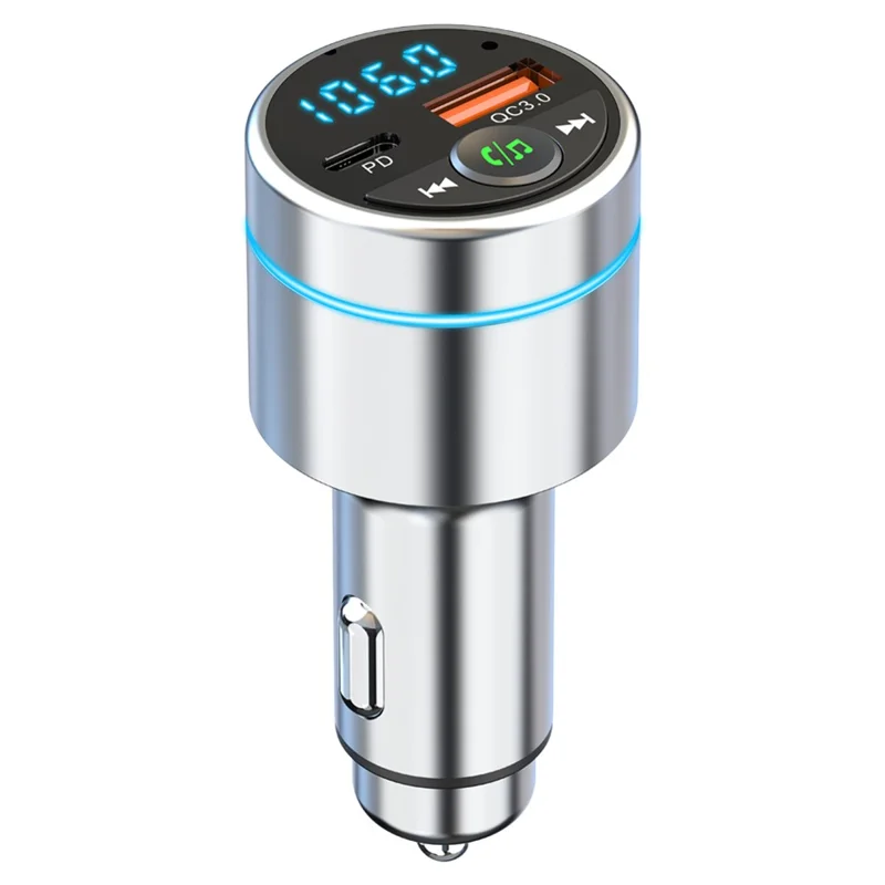 Car FM Transmitter Bluetooth-compatible 5.3 PD 20W QC3.0 18W Fast Charger Supports Hands-Free Call
