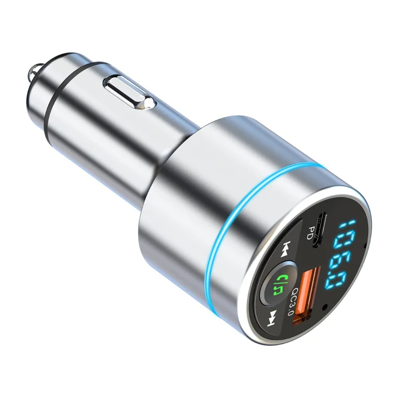 Car FM Transmitter Bluetooth-compatible 5.3 PD 20W QC3.0 18W Fast Charger Supports Hands-Free Call