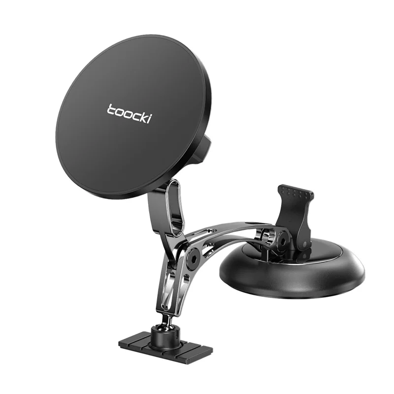 TOOCKI W12 Magnetic Car Mount 3-Axis Adjustment Vacuum Suction Dual-Mode Stable Phone Holder for Dashboard