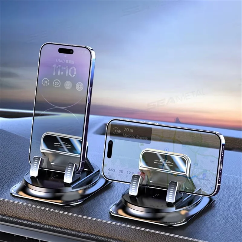 Auto-Dashboard-Halterung Handy-Stativ mit automatischer Verriegelung 360-Grad-Drehung, rutschfester Handyhalter
