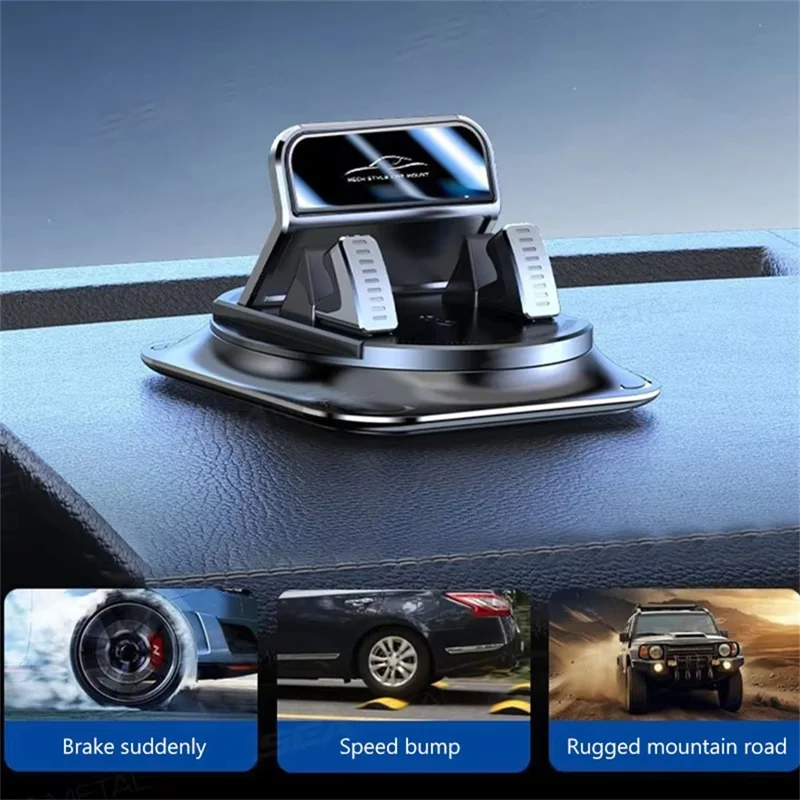 Auto-Dashboard-Halterung Handy-Stativ mit automatischer Verriegelung 360-Grad-Drehung, rutschfester Handyhalter