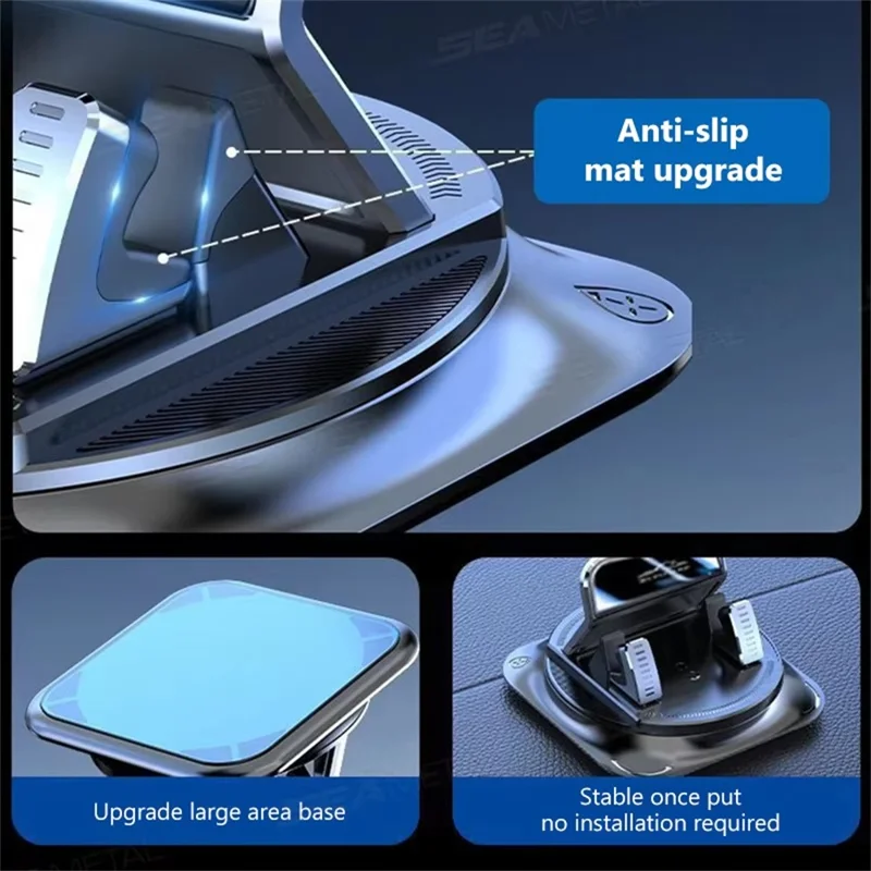 Auto-Dashboard-Halterung Handy-Stativ mit automatischer Verriegelung 360-Grad-Drehung, rutschfester Handyhalter