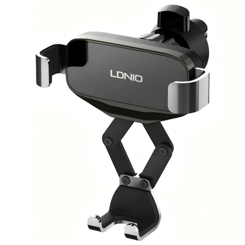 LDNIO MG13 Gravity Car Mount Air Vent Universal Phone Holder with Silicone Pads 360 Degree Rotatable Auto-Grip Mechanical Stand - Black