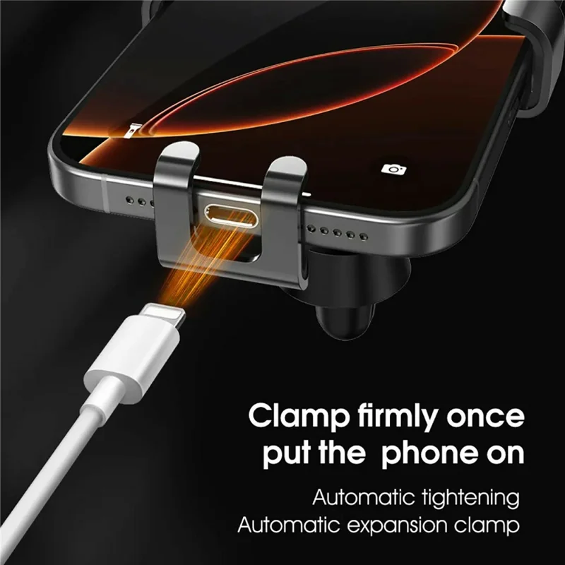 LDNIO MG13 Gravity Car Mount Air Vent Universal Phone Holder with Silicone Pads 360 Degree Rotatable Auto-Grip Mechanical Stand - Black