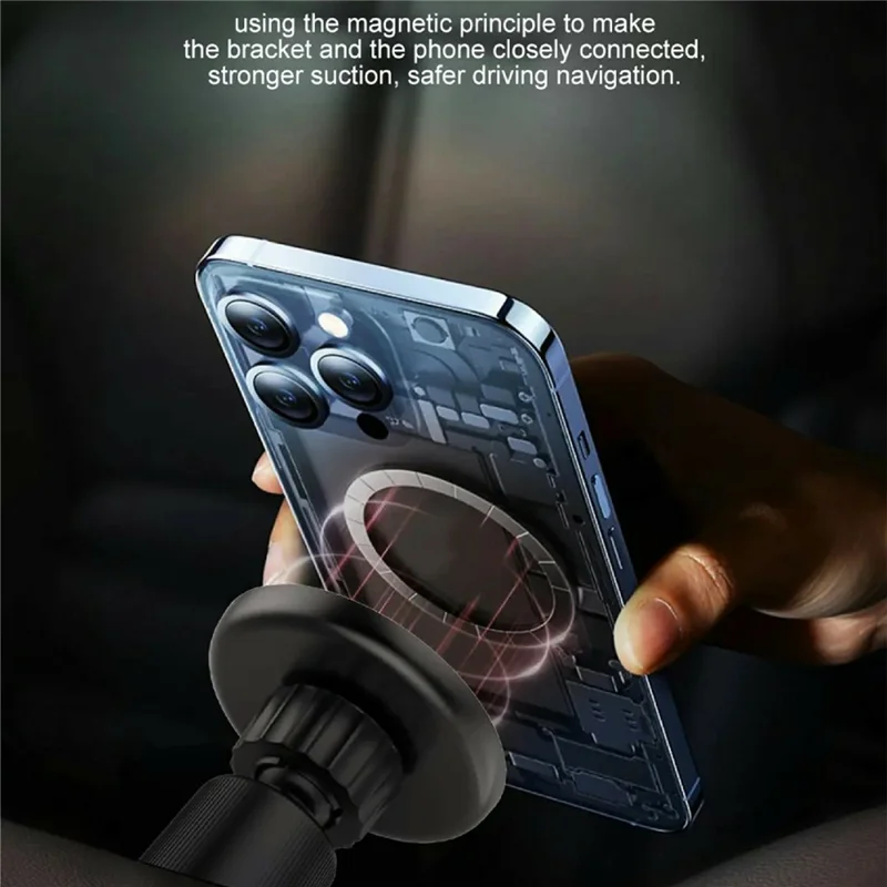 LDNIO MA22 Magnetic Car Phone Holder Strong Magnet Compatible with MagSafe 360 Degree Rotary Air Vent Mount - Red