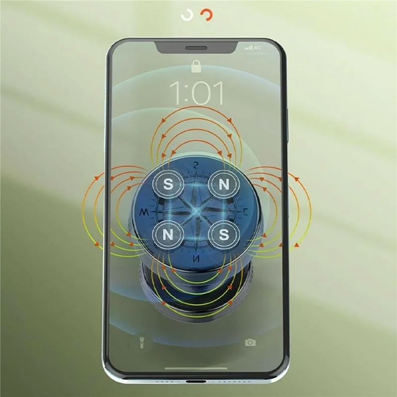 Supporto Magnetico per Telefono Auto Mini LDNIO MG08 con Rotazione a 360° Supporto Universale da Auto e da Tavolo - Nero