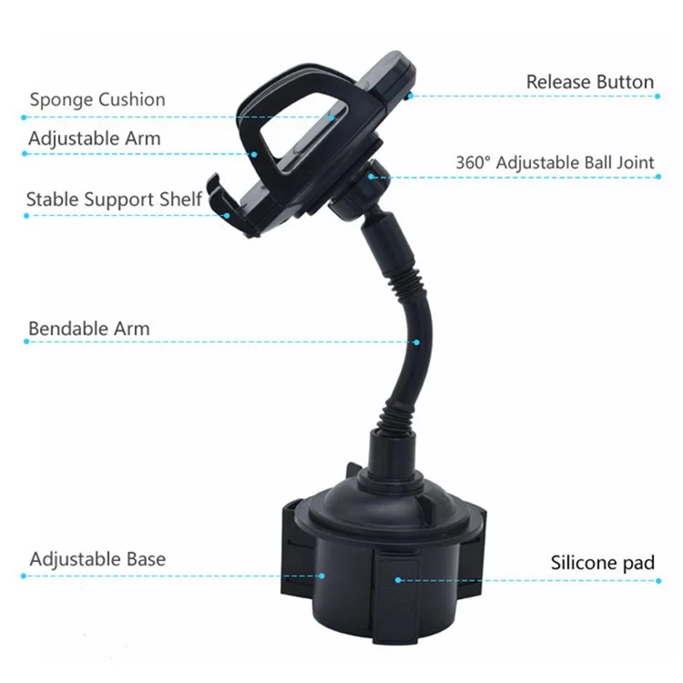 Universal Cell Store Cell Store 360 ​​grados Rotación am Arm Coma Coma Combra Compleza Soporte de Teléfono