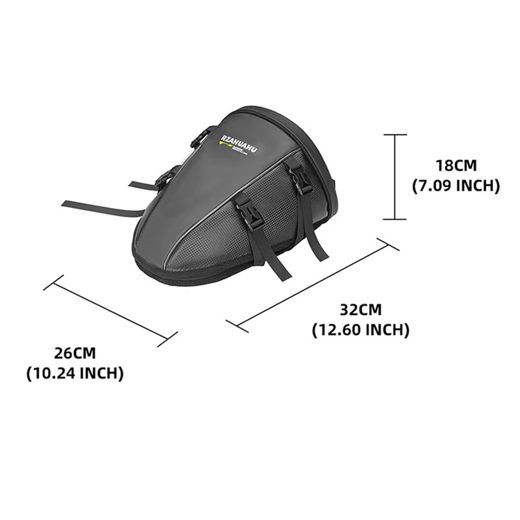 RZAHUAHU 13L Bolsa Trasera Impermeable para Motocicleta Capacidad Grande Cáscara Dura Multifuncional Bolso de Cola para Motocicleta