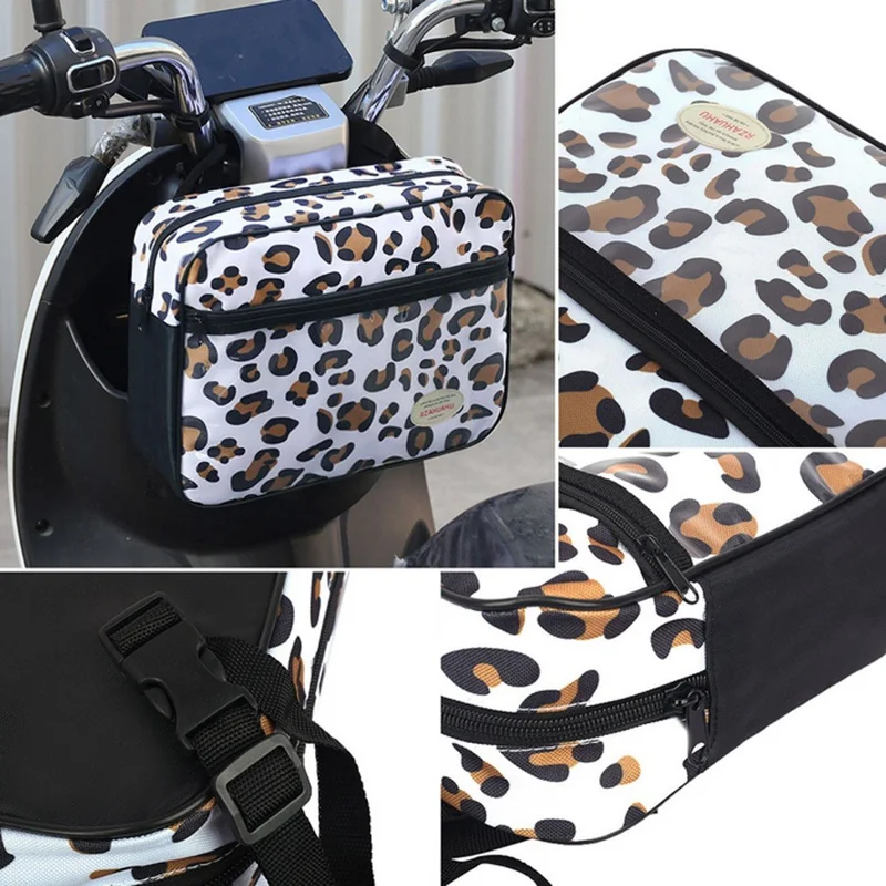 RZAHUAHU 5L Motorcycle Electric Bike Scooter Handlebar Storage Bag Bicycle Hanging Bag - Tree