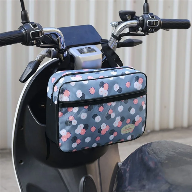 RZAHUAHU 5L Motorcycle Electric Bike Scooter Handlebar Storage Bag Bicycle Hanging Bag - Dark Blue / Cat