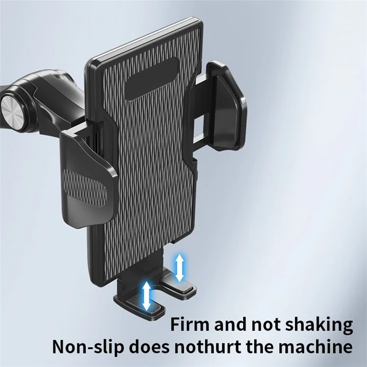 XZ3+JZ6 Nano Suction Cup Base Phone Holder Automatic Clamping Three Segment Bracket for Car Dashboard / Windshield