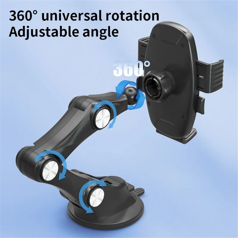 XZ3+JZ3 Car Dashboard / Windshield Mount Three Segment Nano Suction Cup Base Automatic Clamping Phone Holder Bracket