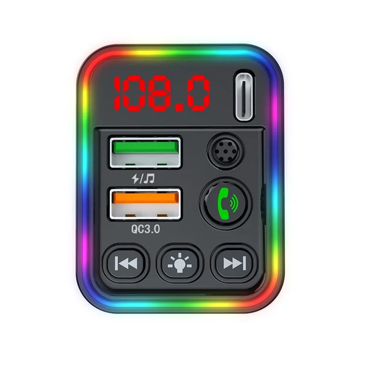 PDF19 PD 25W+QC3.0 Автомобильное зарядное устройство FM-модулятор Автомобильное зарядное устройство-адаптер с поддержкой Bluetooth Handsfree Call, MP3 Music Player