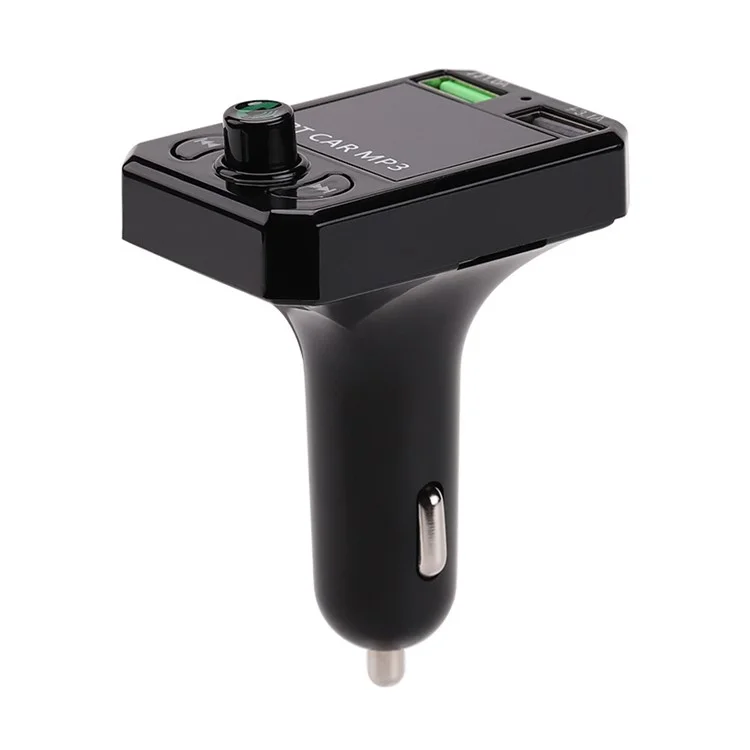 A6 BT FM Transmitter Car Charger with 2 USB Ports Car MP3 Player Support U Disk, TF Card, Bluetooth-compatible Hands-Free Calling