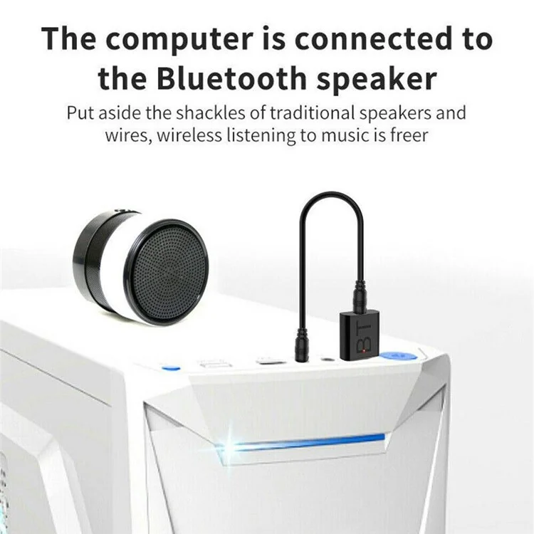 HQ-00989 Adaptador Bluetooth BT Transmisor Mini Inalámbrico Pequeño Bluetooth 5.0 Dongle para Teléfono, TV, Computadora, Portátil, Equipo de Coche