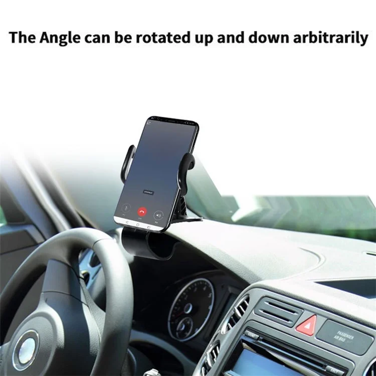 Universal Car Dashboard HUD Clip Phone Holder Rotatable Mobile Phone Stand Bracket with Air Vent Clip