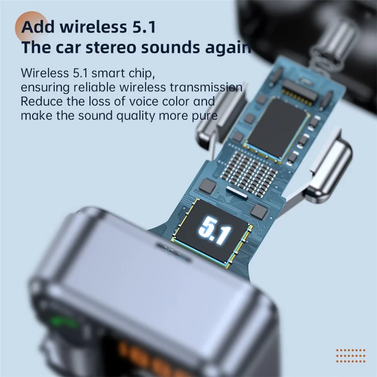 T16 PD 30W Car Charger Bluetooth-compatible MP3 Player FM Transmitter Charger Adapter with LED Screen