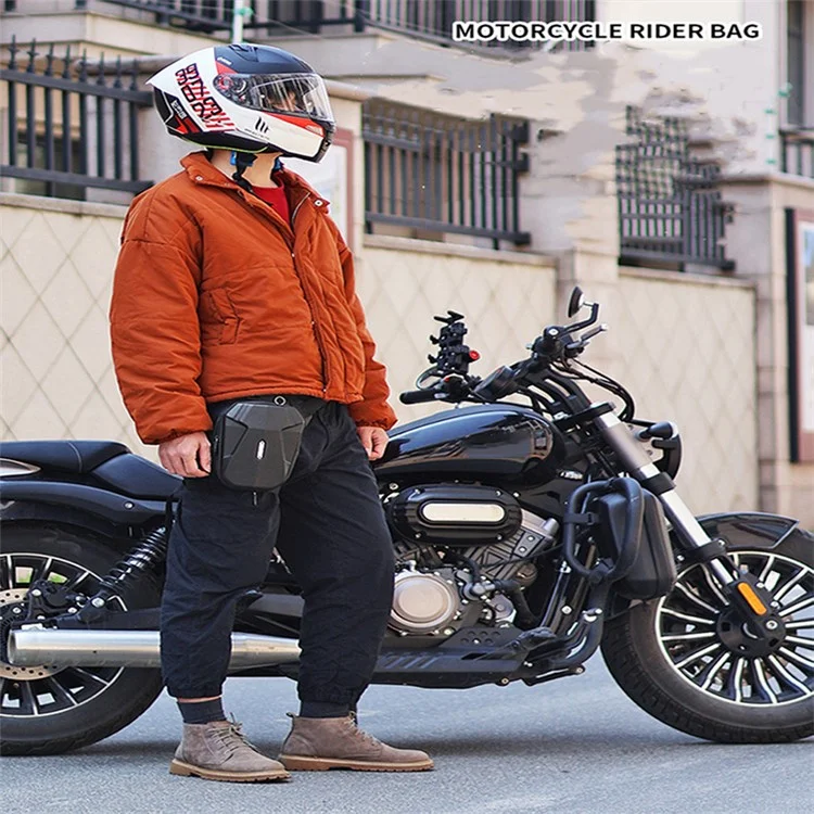 RZAHUAHU Bolsa de Cintura de Moto Resistente al Agua de 600D Fabric Hard Shell para Conducción Cruzada de Teléfonos y Herramientas