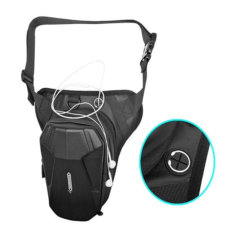 RZAHUAHU Bolsa de Cintura de Moto Resistente al Agua de 600D Fabric Hard Shell para Conducción Cruzada de Teléfonos y Herramientas