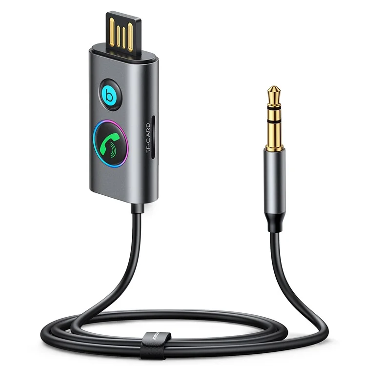 JOYROOM JR-CB7 Wireless Receiver for Car Deep Bass Sound AUX Bluetooth-compatible Adapter 3.5mm Jack Kit Support TF Card