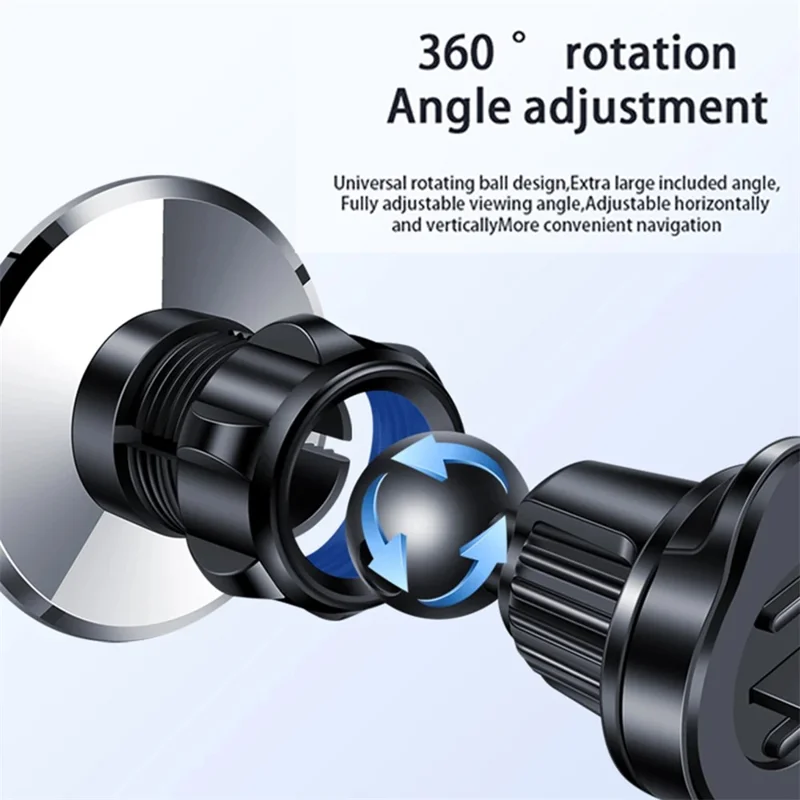 9783 Car Magnetic Cell Phone Holder Car Air Vent Phone Clip Mount Navigation Bracket - Silver