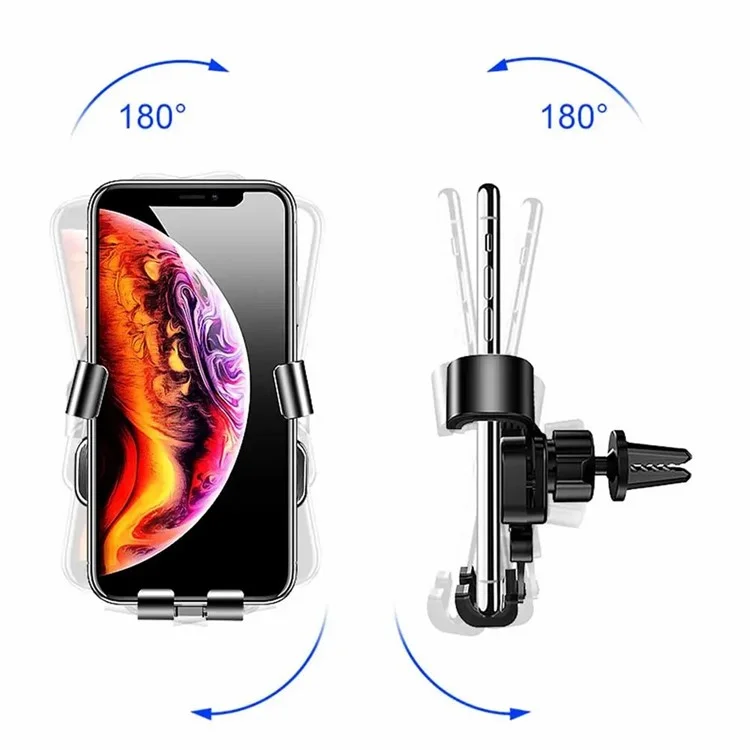 CD Texture Car Air Outlet Gravity Phone Holder 360 Gradi Ruotabile Supporto per Cellulare