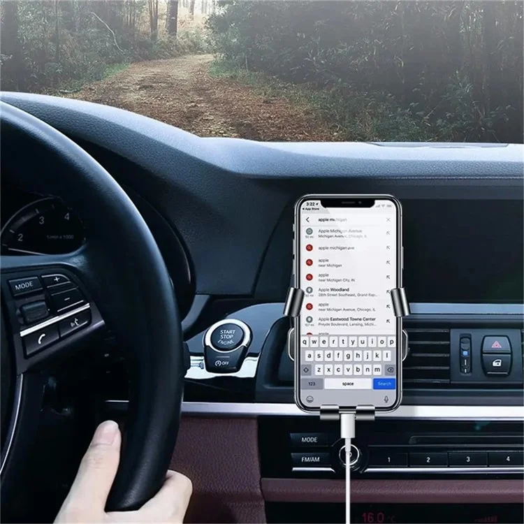 CD Texture Car Air Outlet Gravity Phone Holder 360 Gradi Ruotabile Supporto per Cellulare