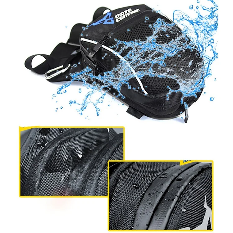 MOTOCENTRIC 11-MC-0100 Motorcycle Leg Bag 1680D Oxford Cloth Waterproof Crossbody Bag - Blue Logo