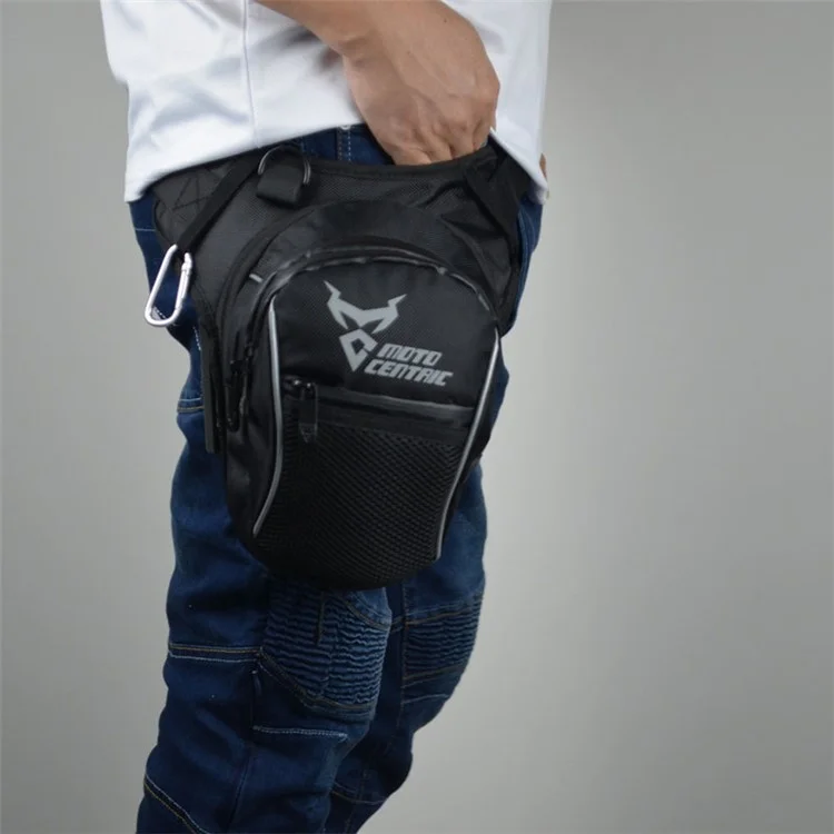 MOTOCENTRIC 11-MC-0100 Motorcycle Leg Bag 1680D Oxford Cloth Waterproof Crossbody Bag - Blue Logo
