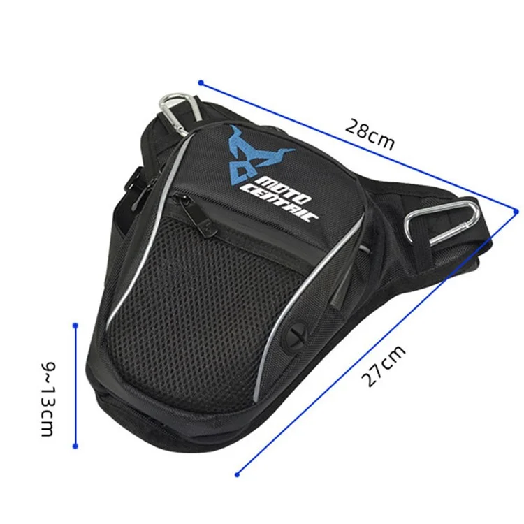 MOTOCENTRIC 11-MC-0100 Motorcycle Leg Bag 1680D Oxford Cloth Waterproof Crossbody Bag - Blue Logo
