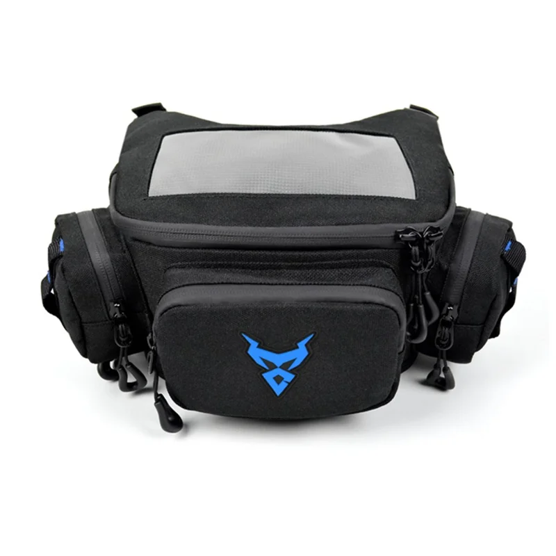 MOTOCENTRIC 11-MC-0117 Motorcycle Handlebar Bag E-Bike Front Hanging Bag Waterproof Riding Storage Bag - Blue