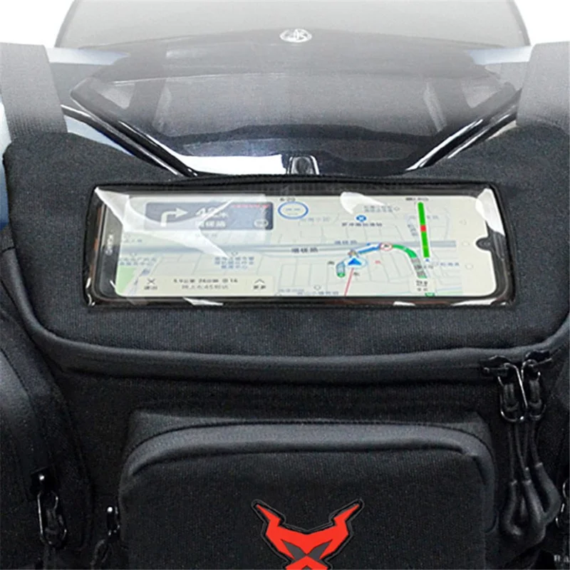 MOTOCENTRIC 11-MC-0117 Motorcycle Handlebar Bag E-Bike Front Hanging Bag Waterproof Riding Storage Bag - Blue