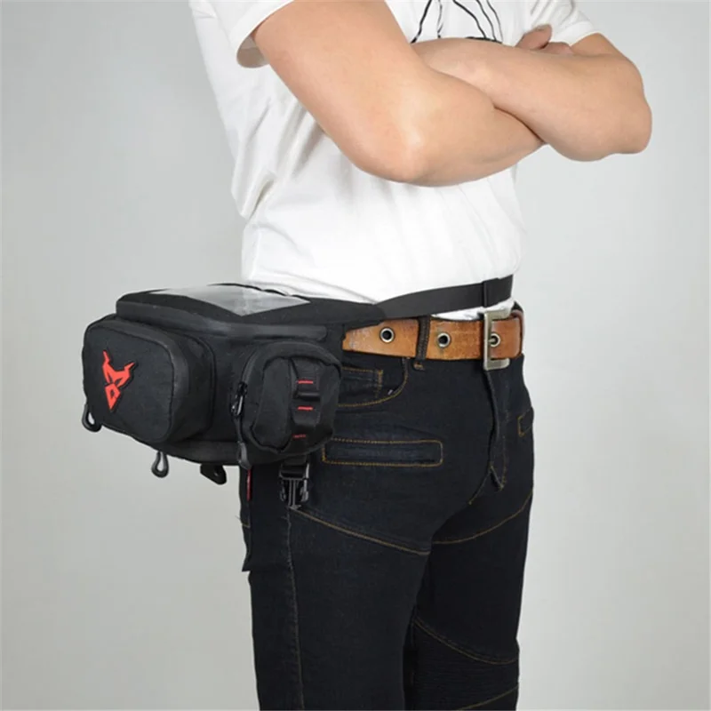 MOTOCENTRIC 11-MC-0117 Motorcycle Handlebar Bag E-Bike Front Hanging Bag Waterproof Riding Storage Bag - Blue