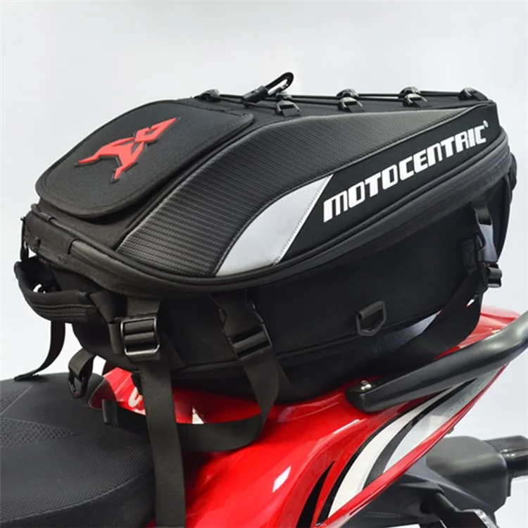 MOTOCENTRIC 11-MC0102 Motorcycle Helmet Bag Rear Seat Bag Shoulder Bag Large Capacity Motorbike Tail Bag for Riding - Green